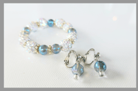 Image 1 of  Snow Queen's Bracelet and Snow Queen's Earringsfor Kids Teens Girls 