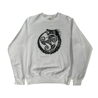 WHITE OUROBOROS CREWNECK