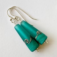 Image 1 of Earrings Teal Green