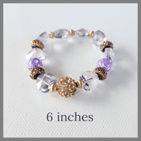 Image 2 of Purple and Gold Hearts Bracelet/Lavender Drop Earrings/Coral Shimmer Earrings for Kids Teens Girls 