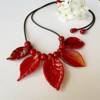 Image 1 of Festive Necklace - Red