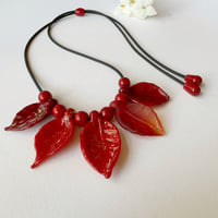 Image 3 of Festive Necklace - Red