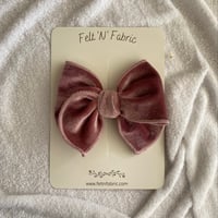 Image 1 of Velvet Dusty Pink Fable Bow