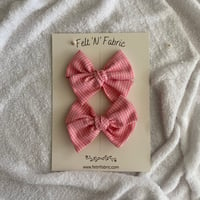 Cranberry Checkered Bow