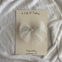 Image 1 of White Twinkle Bow