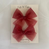 Glittery Red Bow // Little Snowflake Collection