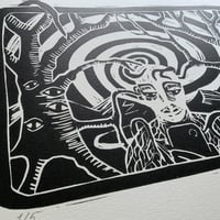 Image 4 of Plugged In ~ Lino print