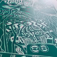 Image 3 of Selfie Sun Set - Lino print