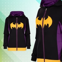 Batgirl (Stephanie Brown) inspired zip-up hoodie