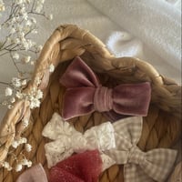 Image 2 of Velvet Dusty Pink Bow 