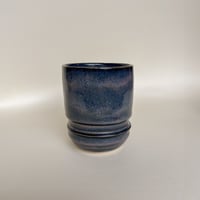 Image 1 of Ribbed Deep Blue Cup
