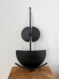 Image 1 of Hanging Candleholder in Iron & Wood, Sweden