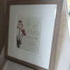 Red Tulips with Walnut Frame