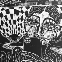Image 3 of Sun Set Selfie (b&w)