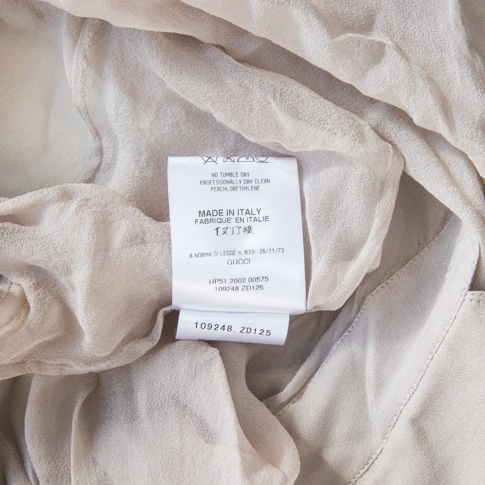 Image of Gucci by Tom Ford 2002 Chiffon Lace Up Shirt