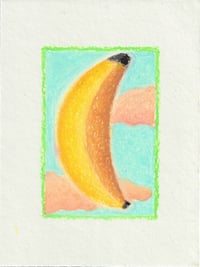 Flying Banana – Oil Pastel Drawing