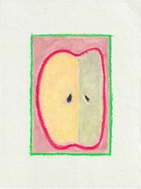 Apple – Oil Pastel Drawing