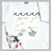 Image 1 of Simple Kid's Tee Designs for Use with Fabric Markers or Fabric Paint
