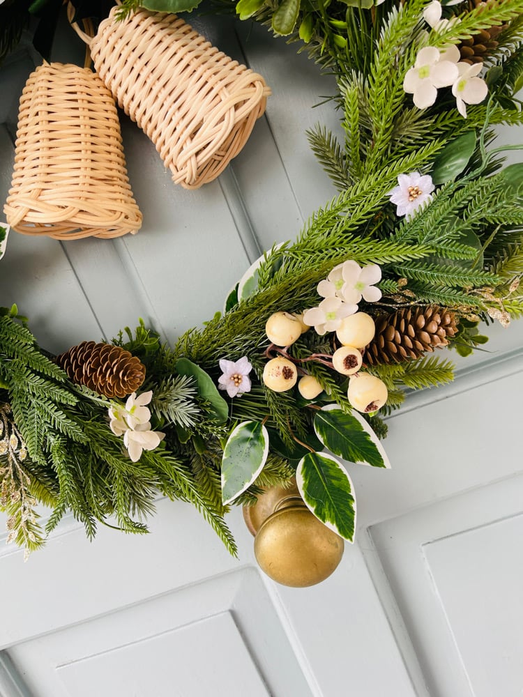Image of Rattan Bells Wreath 