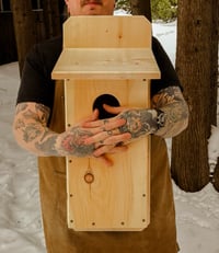 Image 4 of Handcrafted Saw-Whet Owl & Screech Owl Nesting Box – Cozy, Eco-Friendly Home for Owls