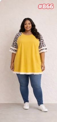 Image 1 of New 1X Alyxa Flare Sleeve top #866*10