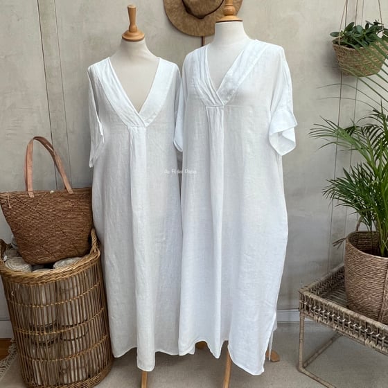Image of Robe En Lin Diane Blanche