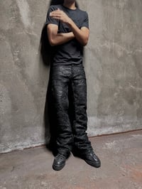 Image 4 of Layered Leather Perforated Green