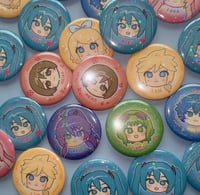 Image 3 of 2.25" Holo Vocaloid Buttons (LAST CHANCE)
