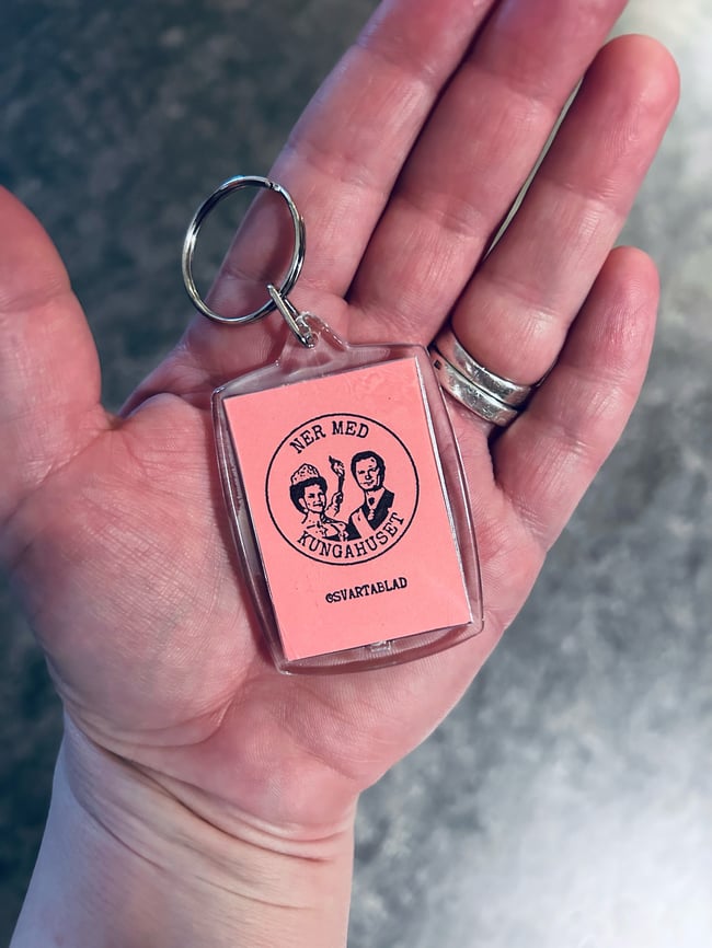 Nyckelring - Ner med kungahuset