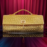 Image 3 of Golden Grace Woven Bag