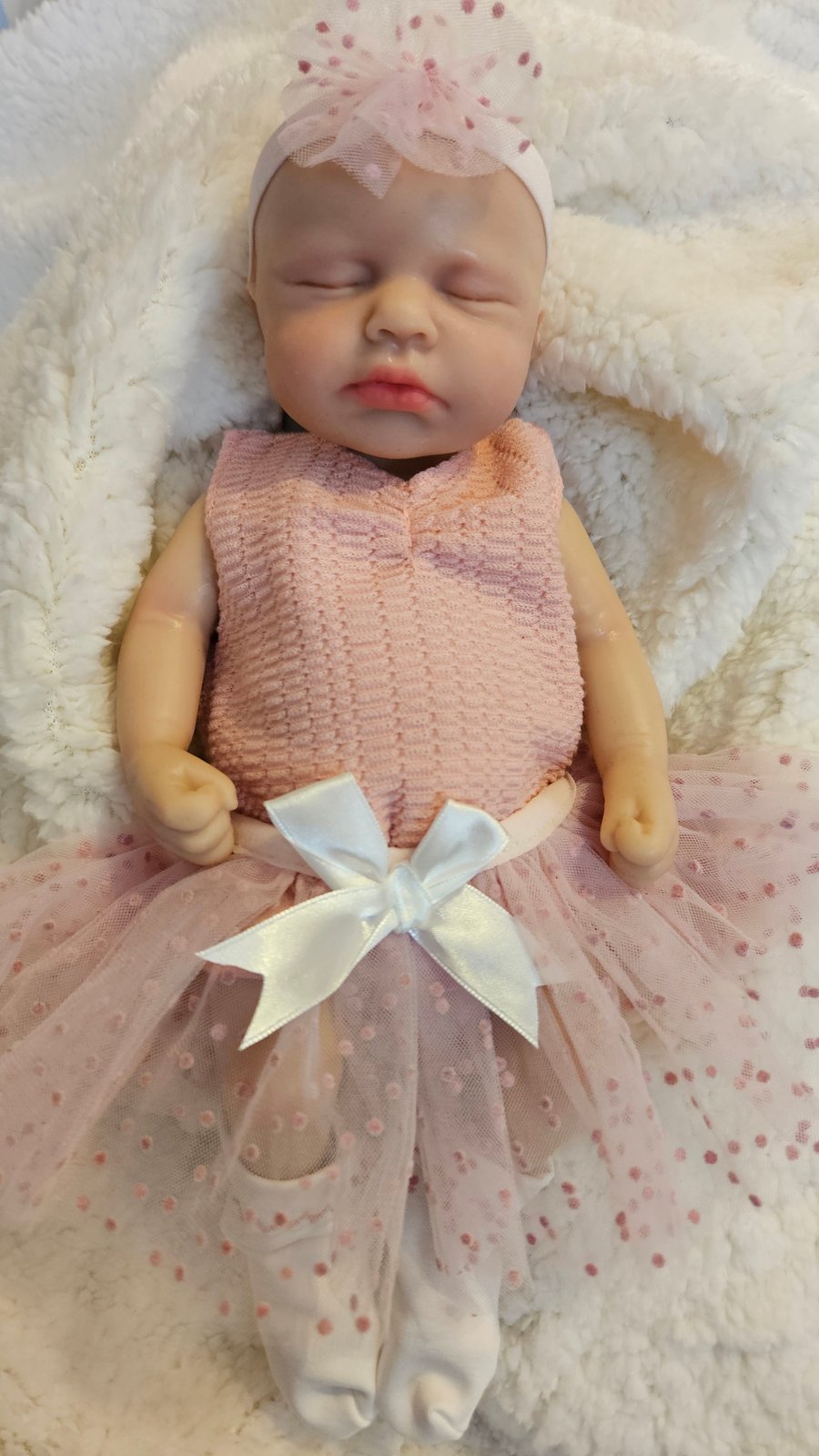 12 30cm Micro Preemie Full Body Silicone Baby Doll Lifelike Mini Reborn Lulu