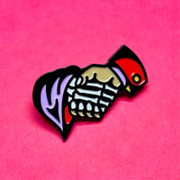 Image 2 of Death Handshake Enamel Pin Badge