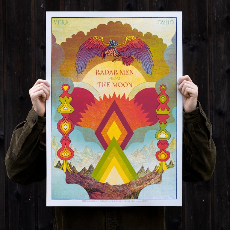 Radar men from the moon // Screenprinted Gig poster