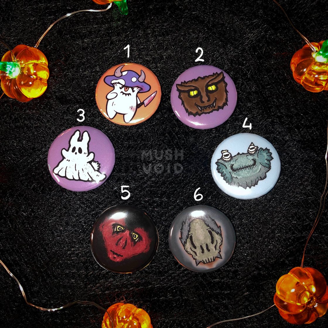 Image of Halloween 1" Pin Badges 