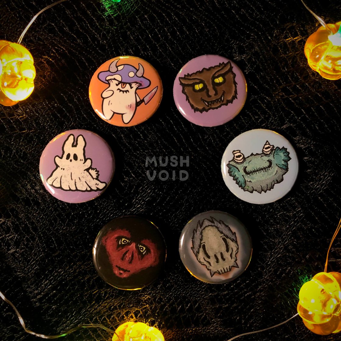 Image of Halloween 1" Pin Badges 