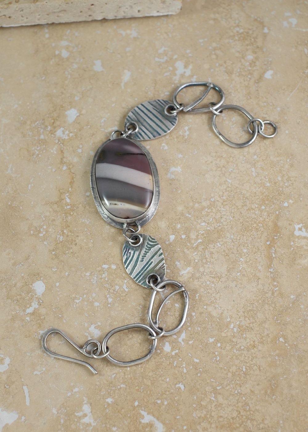 Image of Polychrome Jasper, Sterling Silver Bracelet