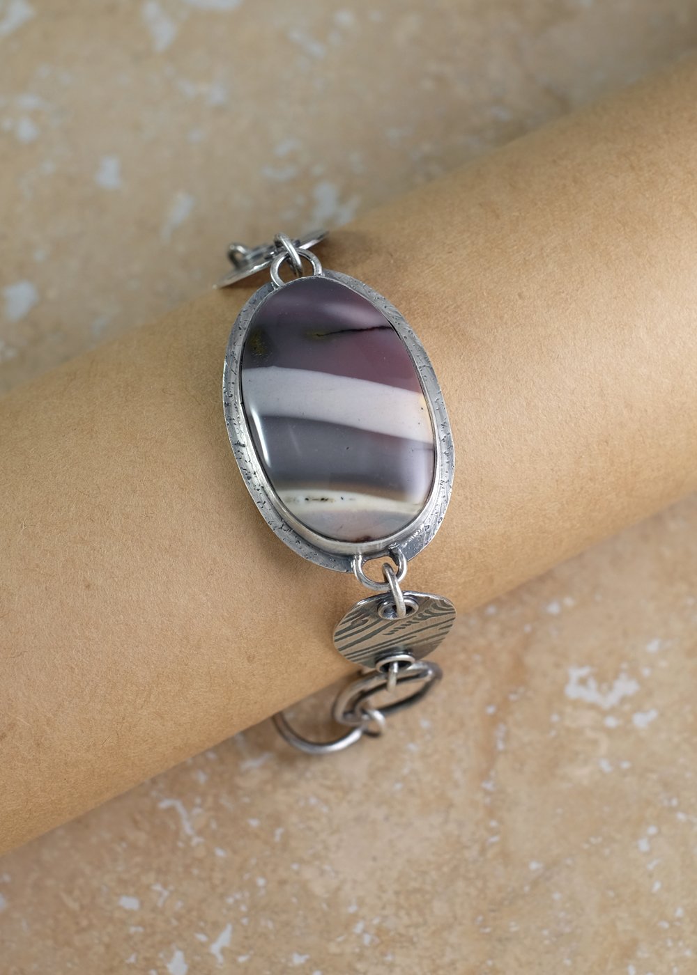 Image of Polychrome Jasper, Sterling Silver Bracelet