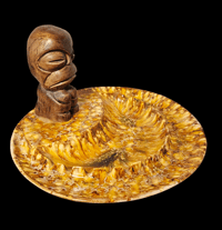 Image 2 of Vintage Rare and Unique LARGE Ashtray w/Westwood Crouching Monkey FREE SHIPPING