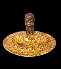 Image 1 of Vintage Rare and Unique LARGE Ashtray w/Westwood Crouching Monkey FREE SHIPPING