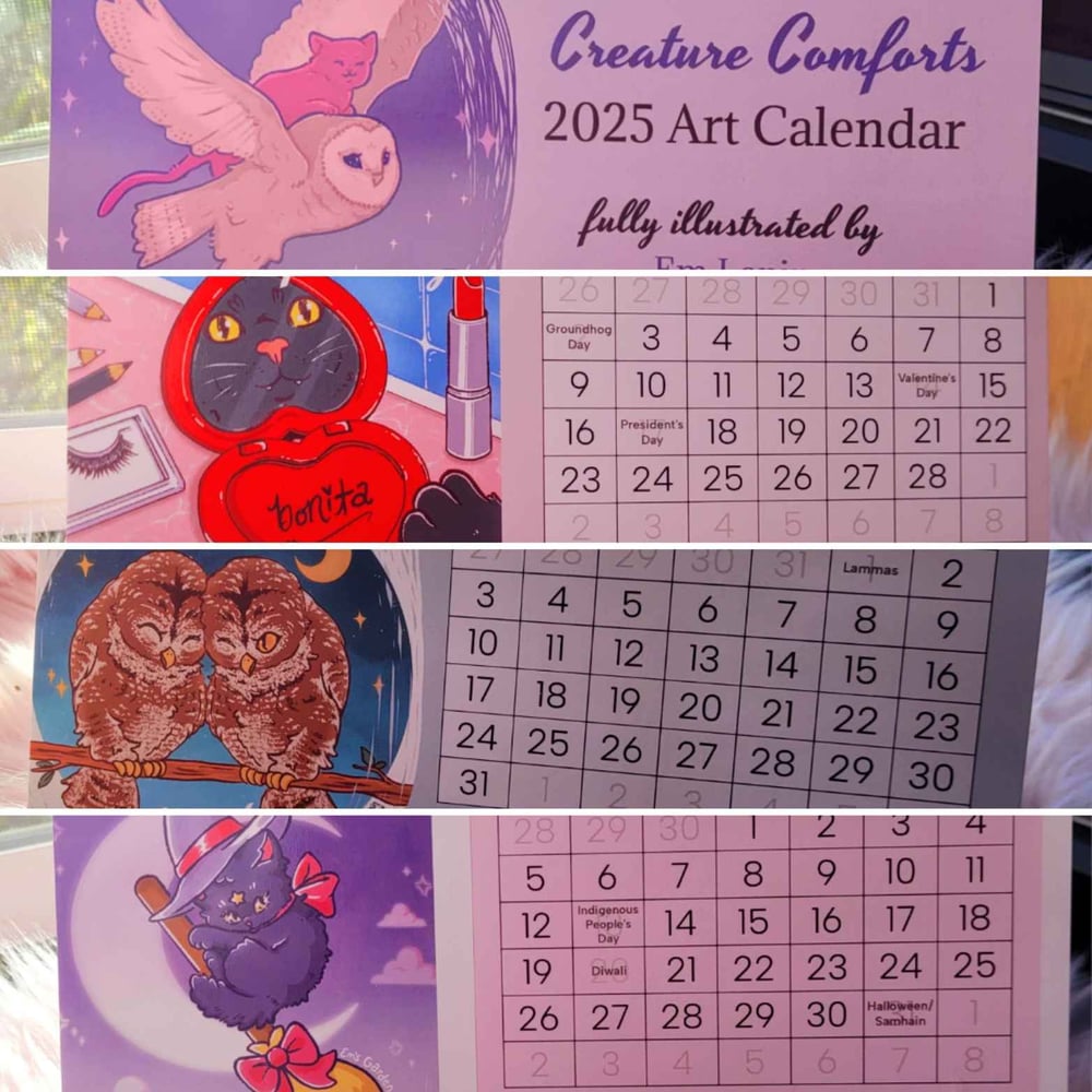 Image of 50% OFF - 2025 Fully Illustrated "Creature Comforts" Desk Calendar