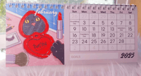 Image 2 of 2025 Fully Illustrated "Creature Comforts" Desk Calendar