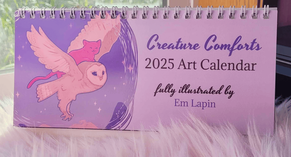 Image of 50% OFF - 2025 Fully Illustrated "Creature Comforts" Desk Calendar