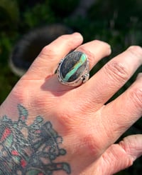 Image 5 of WL&A Handmade Black Jack Thunderbird Signet Ring #2 - Size 10