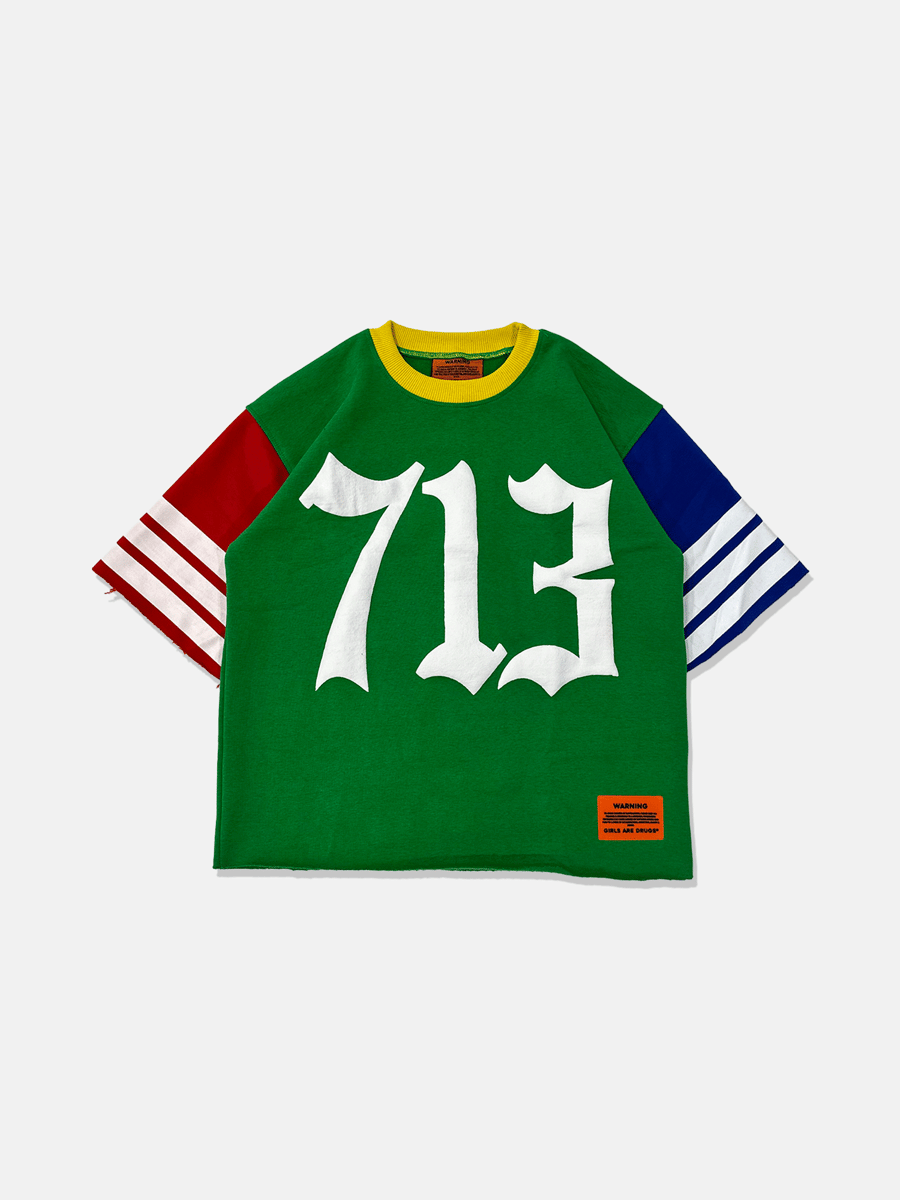 Image of GIRLS ARE DRUGS® JERSEYS - "713 / 281" MULTICOLOR