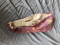 Image 5 of Organic Cotton Reversible Headcovering -Plum floral  