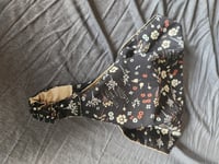 Image 4 of Organic Cotton Reversible Headcovering- Black Meadow 