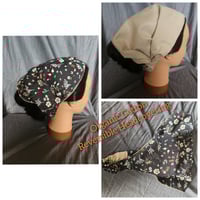 Image 1 of Organic Cotton Reversible Headcovering- Black Meadow 