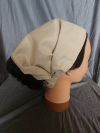 Image 3 of Organic Cotton Reversible Headcovering- Black Meadow 