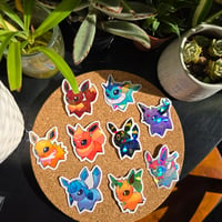 Image 1 of Low poly Eeveelution stickers