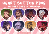 [PRE-ORDER] BALDUR'S GATE 3 - Heart Button Pins